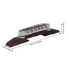 Yibuy 15mm Wide Chrome Rosewood Jazz Acoustic Guitar Bridge with