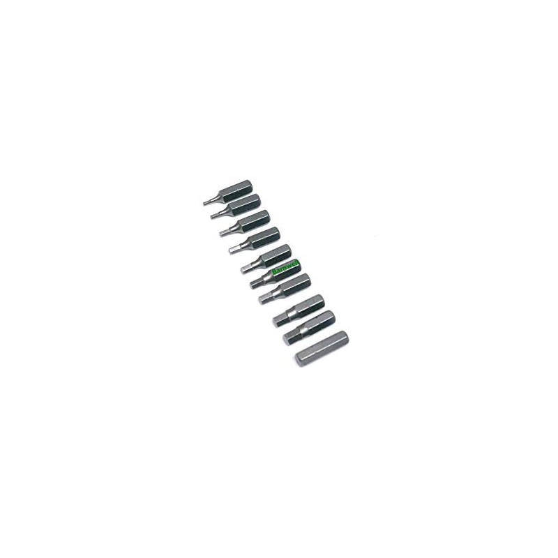 Barnwell Set of 10 Hexagon/Hex/Allen Imperial Screwdriver Bits 1/16",5/64",3/32",1/4"