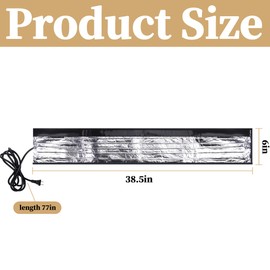 codree Water Pipe Heat Blanket - 38.5" x 6" Water Pipe Heat Tape - Aluminum Foil Freeze Protection Heating Cable for Metal & Plastic Pipes, 110V, Max Temp 60˚
