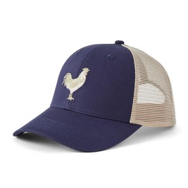 Life is Good Chicken Trucker Clean Hat, Darkest Blue, One Size