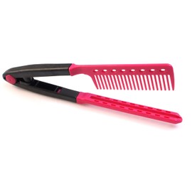 Peine Alaciado Para Planchar Cabello Tenaza Estilista Alaciar (Fucsia)
