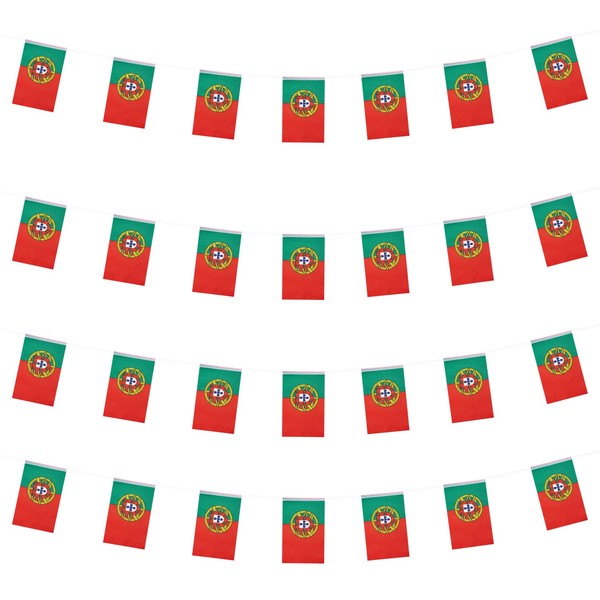 WXTWK Portugal Flags Portuguese Small Mini Pennant String Banner Flag
