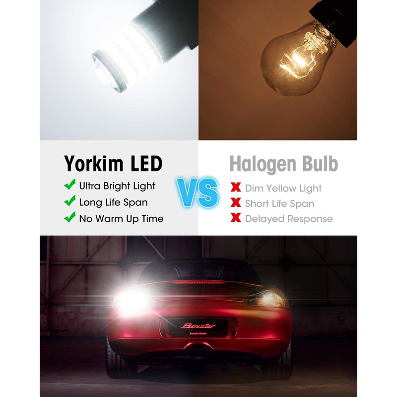 Yorkim 3157 Led Bulb White 3156 Led Reverse Lights with