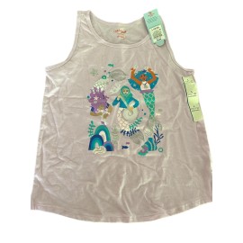 Cat & Jack™ Girls' Mermaid Printed Sleeveless Tank Top - Violet Size LG 10/12