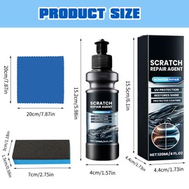 2 Stück Autolack Kratzer Entferner, Auto Kratzer Entferner, Autolack Reparatur Polieren Paste, Polierpaste Auto Autolack Reparaturset 120 ml, Car Scratch Remover, Fleckentferner für Entfernung Tiefen