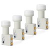 HB-DIGITAL 4x Twin LNB LNC 2 Subscribers Direct (Four Pieces)