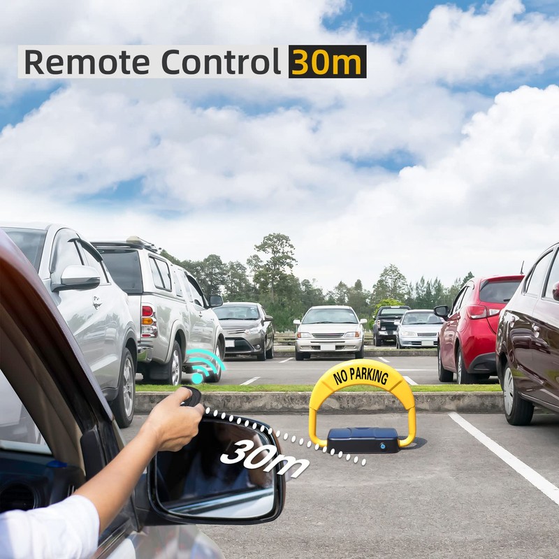 ORIENTOOLS Automatic Remote Control Parking Lock, Folding Parking Barrier Batteries