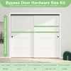 BarnBase 8FT/96(Double 4FT) Bypass Door Hardware, Aluminum Double-Closing Sliding Closet