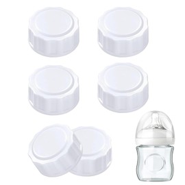 (8-PCs) Travel Bottle Caps Compatible with Avent Bottles-Baby Bottle Lid-Bottle Lids Replacement-Travel Caps-Rewritable Sealing Discs for Avent Wide Mouth Bottles (8)