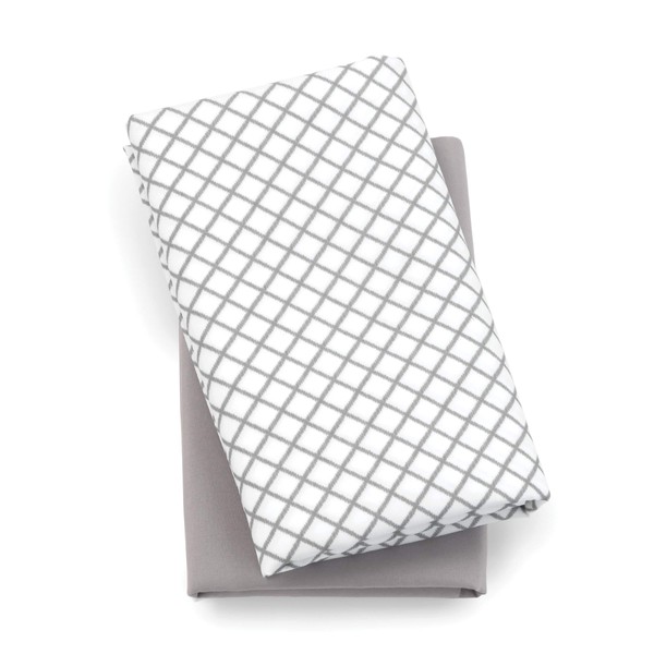 Chicco Lullaby Playard Sheets - Grey Diamond 2 Count (Pack of 1)