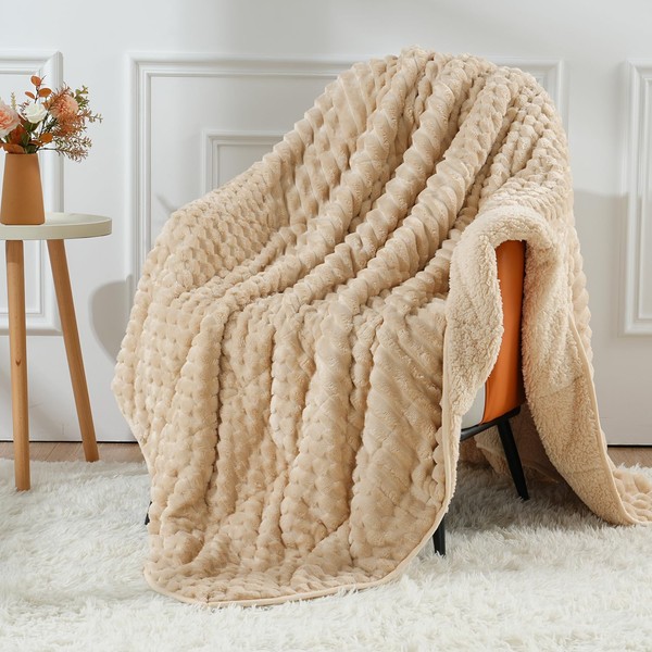 Uttermara Fleece Weighted Blanket for Adults Queen Size 20lbs, Soft