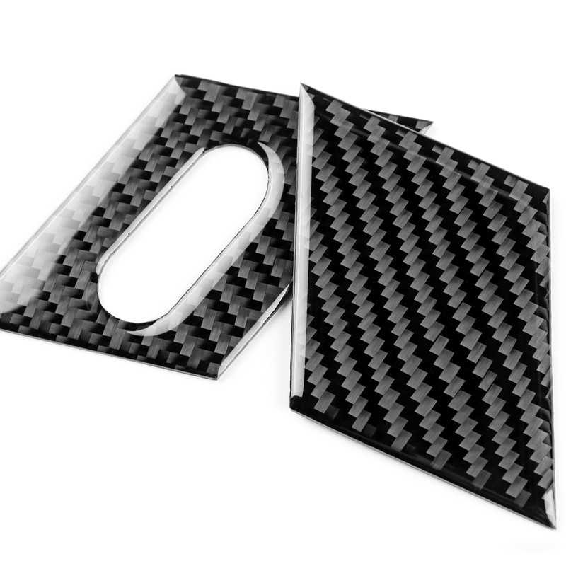 FXETRNL Real Carbon Fiber Door Lock Button Box Sticker, Decor