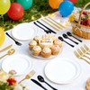 150 pcs Black and Gold Plastic Cutlery Set Disposable Heavy