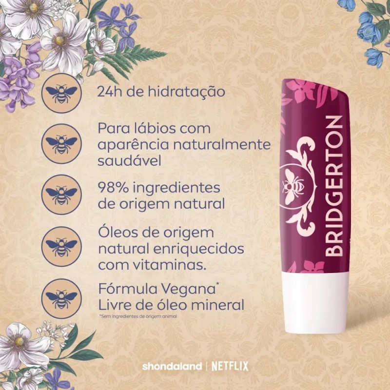 Bálsamo labial hidratante Edición limitada de moras y Bridgerton 4,8g