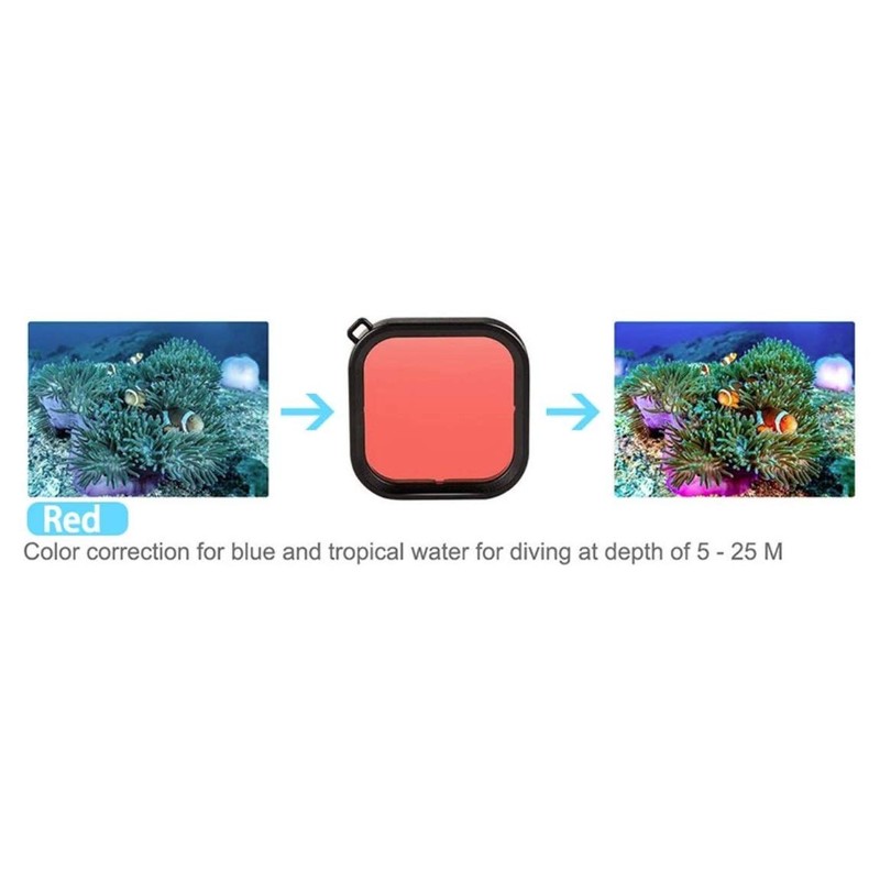 Underwater Red Lens Filter for Super Dive Housing GoPro Hero