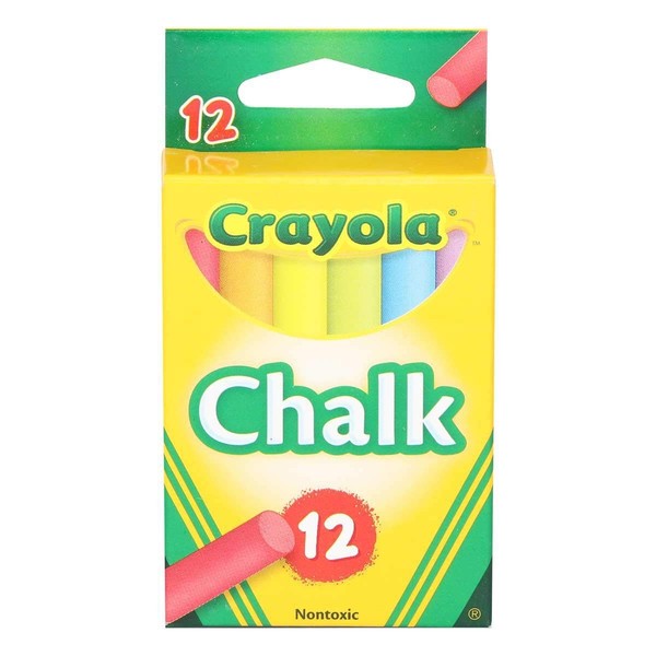 Crayola Colored Low Dust Chalk, 12Ct