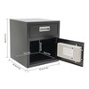 1.8 Cub Security Biometric Safe Box for Business,Fingerprint Safe with