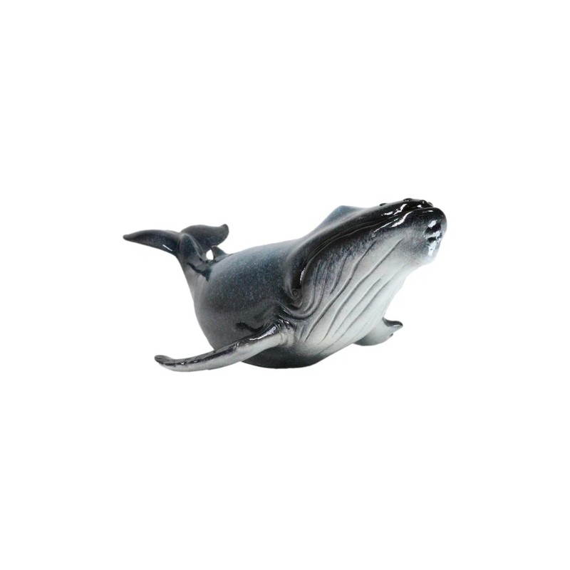Large Nautical Ocean Marine Baleen Blue Humpback Whale Swimming Figurine