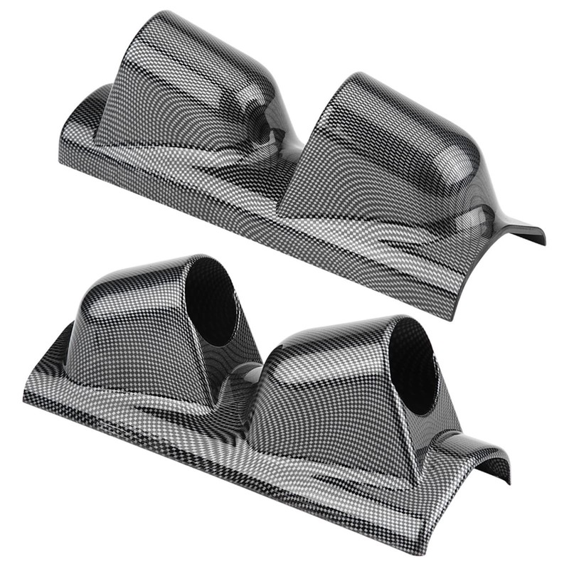 Universal Carbon Fiber Gauge Pillar Holder, Nonfading Dual Hole Plastic