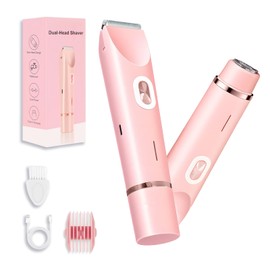VELOZ 2025 New Bikini Trimmer for Women - 2-in-1 Painless Electric Razors for Women Pubic Hair, Legs, Underarms, Face | IPX7 Waterproof Wet Dry Use Bikini Shaver | Rechargeable & Easy Cleaning
