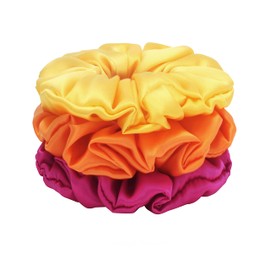 3 Pack Silk Hair Ties for Hair, 100% Pure Mulberry Silk, 16 Momme Hair Bobbles with Elastic Band, Silk Hair Ties, Hair Ties for Women and Girls