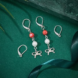 UNICRAFTALE 4Pcs 925 Sterling Silver Leverback Earrings Hooks French Earrings Hooks with 1mm Loop Metal Lever Back Ear Wires Dangles Earring Hook for DIY Earring Jewelry Making