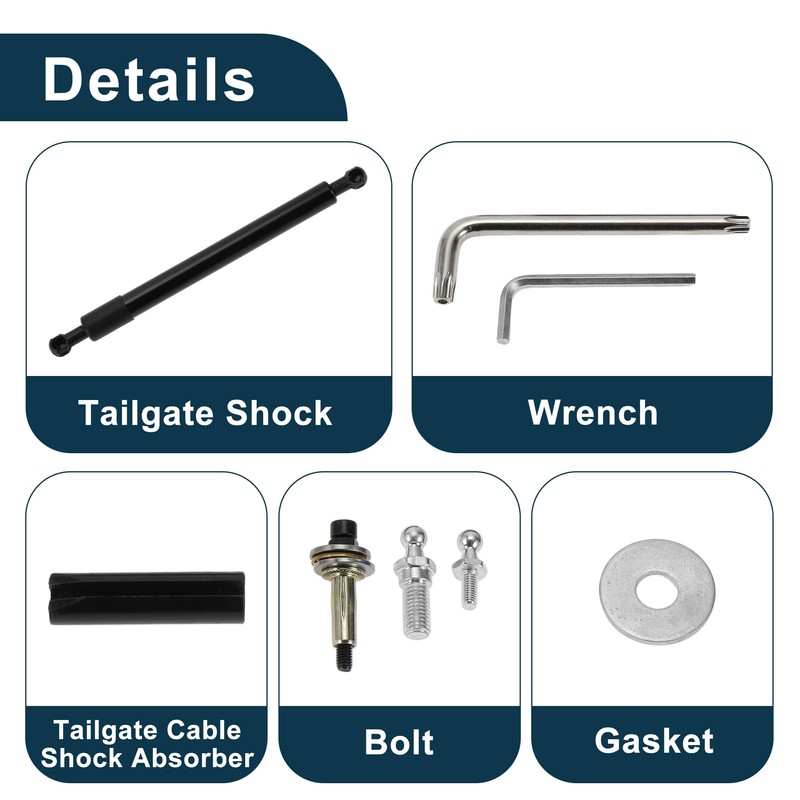 TUCKBOLD Tailgate Assist for Dodge for Ram 1500/2500/3500 2002-2008 Rear