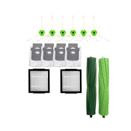 INF Replacement Parts Accessories for iRobot Roomba J7+ Series, 14 Pieces, 2 x Main Brush, 6 x Side Brush, 4 x Vacuum Bags, 2 x HEPA Filter