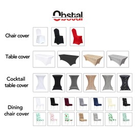 Obstal 6ft Stretch Spandex Table Cover for Standard Folding Tables - Universal Rectangular Fitted Tablecloth Protector for Wedding, Banquet and Party （Black, 72 Length x 30 Width x 30 Height Inches）