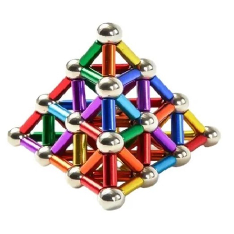 63pcs Magnetic Building Sticks Blocks Toys with Iron Box Exercise