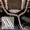 2PCS 3 Inch Stainless Steel Exhaust Pipe, 3" OD x