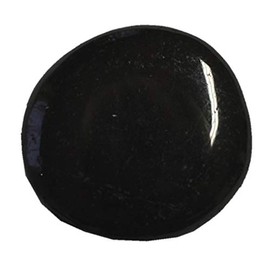 Tourmaline Black Tumbled Stone Flat Large | Schorl Disc Stone/Pocket Stone | Healing Stone, Massage and Laying Stone