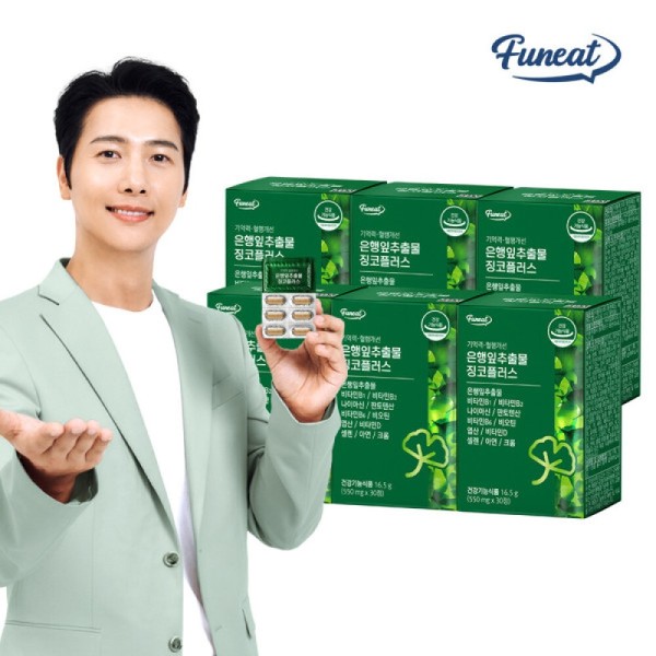Ginkgo Plus, a 6-month supply of ginkgo leaf extract for