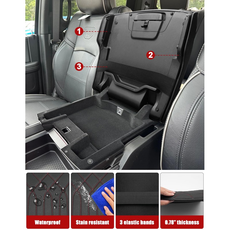 KBH Center Console Armrest Cover for 2019-2026 Dodge Ram 1500