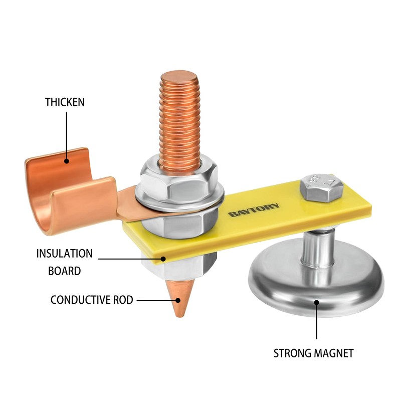 BAYTORY Upgrade Magnetic Welding Support Ground Clamp Tools, Welding Magnet
