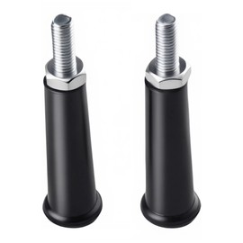 RiseDirectly 2PCS M10 x 80mm Revolving Handle with Nut, Metal & Plastic Crank Handwheel, Threaded Rotary Handle for Lathe, Milling Machine, Trailer Jack, or Winch Equipment