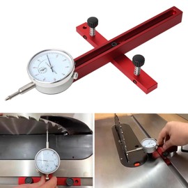 Digital Dial Indicator Table Saw Gauge, High Accuracy Aluminum Alloy Table Saw Basic Kit, Portable Adjustable Table Saw with Dial Indicator for Aligning and Calibrating