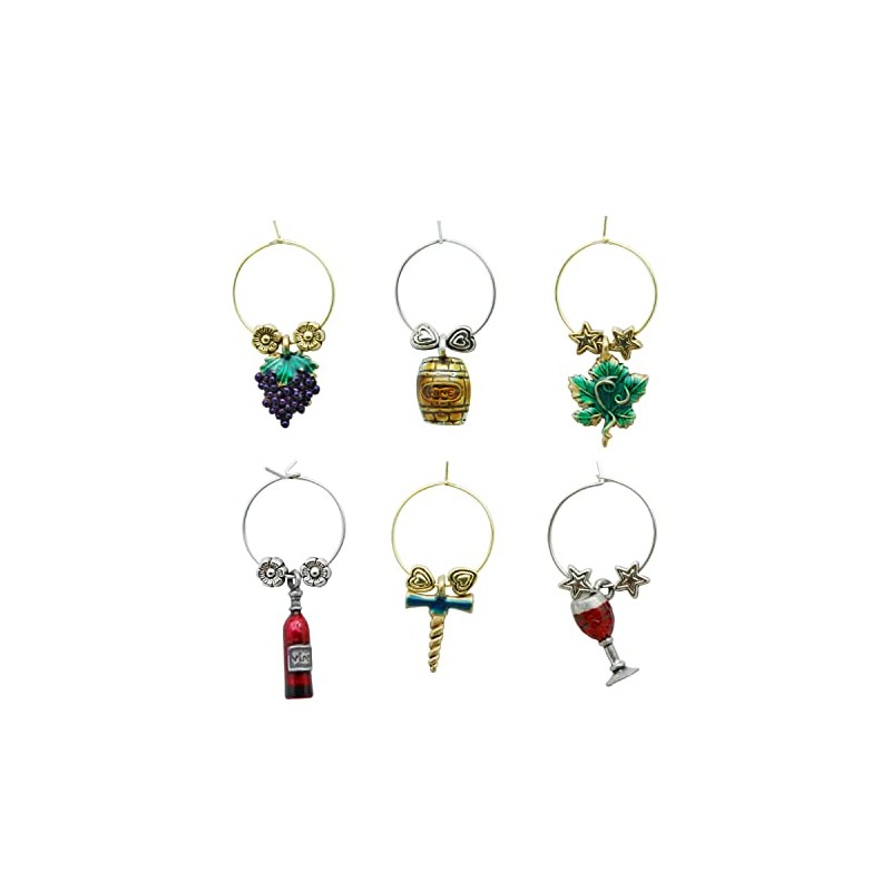 Wine Things WT-1423P Vino Color Wine Charms, Painted