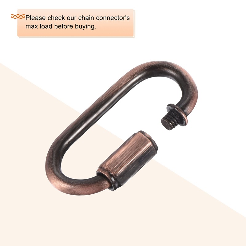 sourcing map Chain Connector, 4mm Thick Quick Link Screw Lock