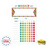 Bright Cheerful Weekly Chore Chart / 6" x 10" Sticky