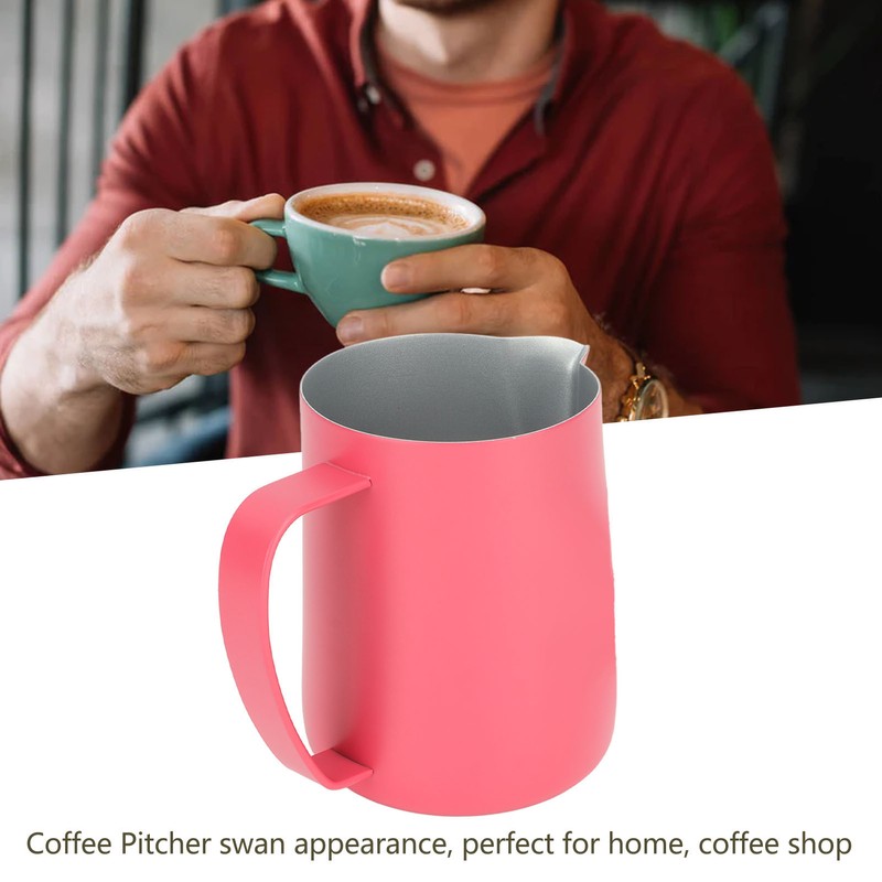 600ml Milk Frothing Pitcher Coffee Steaming Pitcher Stainless Steel Milk