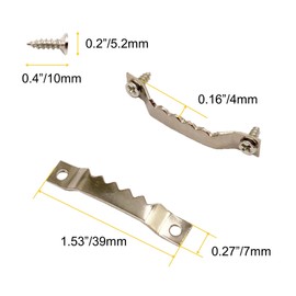 100 Pack Sawtooth Picture Hangers Metal Photo Frame Hangers Small Picture Hook Hangers with Screws for Home Decoration Hanging Wall Clock Decorative Paintings Artwork Picture Frame Hooks - Silver