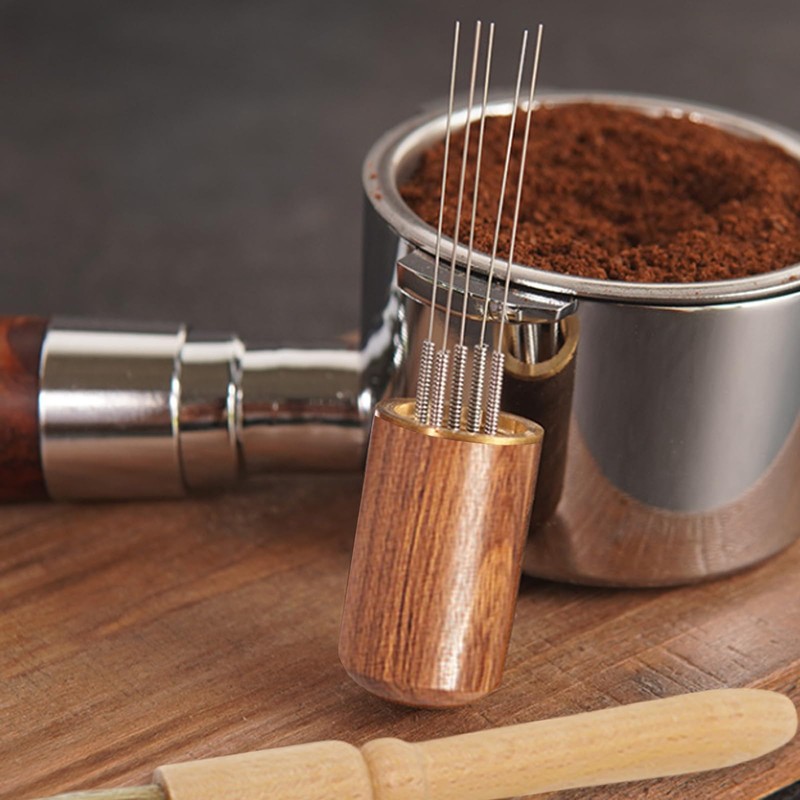 Espresso Coffee Stirrer Coffee Brush, Espresso Distribution Tools with 6