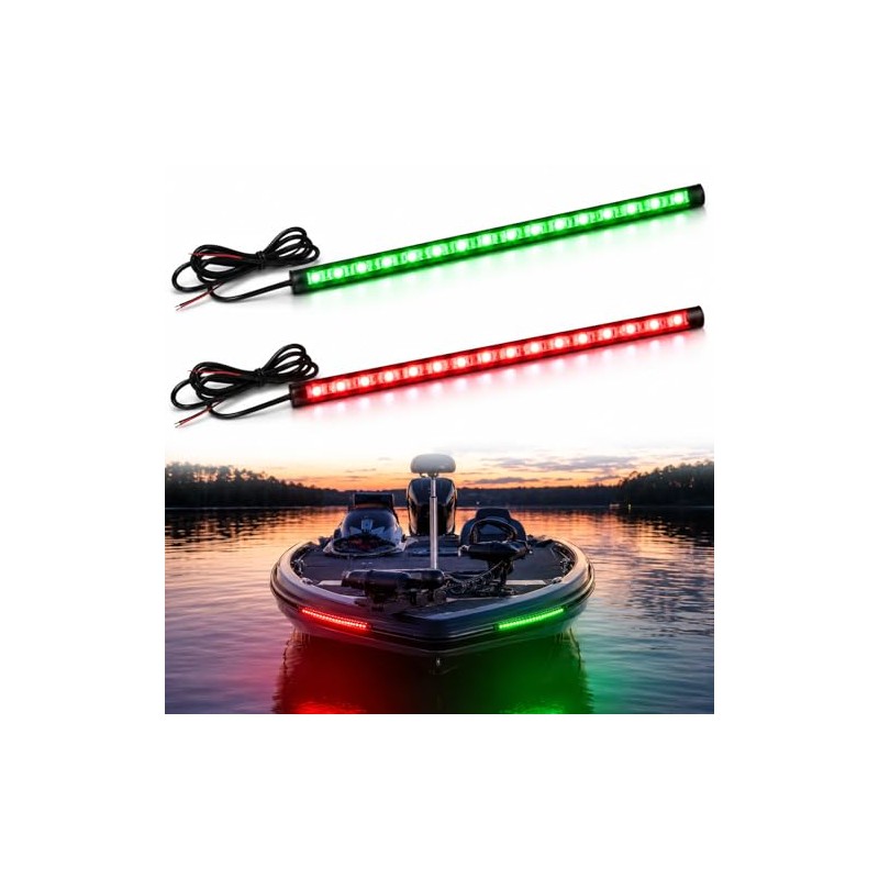 LED Navigation Lights - Bright Green & Red Bow Lights