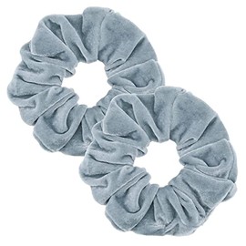 2 Pcs Gray Color Large Size Scrunchies for Women Hair Elastic Bands