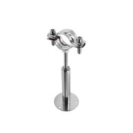 TTZEZE Pipe Supports, Stainless Steel Adjustable Pipe Bracket, Wall & Ceiling Mount, Silver, 2-Pack