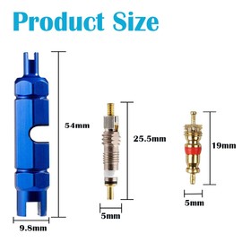 Valve Core Tool Kit, CTRICALVER Set, Presta Valve Core Wrench Tool Kit, Remover Wrench Replacement Tire Air Valve, Automobile, Multi-functional, Repair, Maintenance Accessories (13 Pieces)