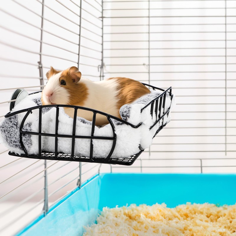 Acshio Rat Cage Platform, Metal Basket Rat Hammock with Mat,