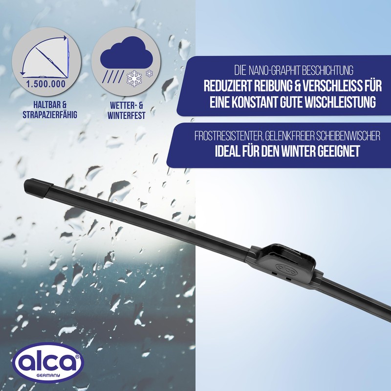 alca® Windscreen Wiper Set with Rear Windscreen Wiper Suitable for