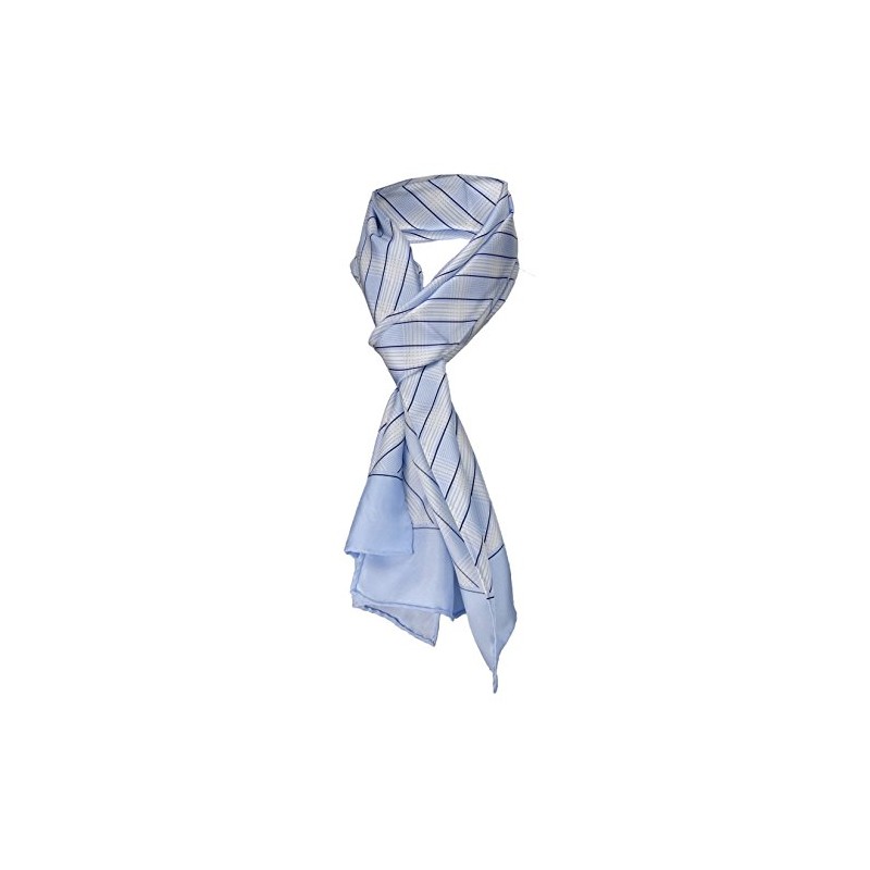 TigerTie Satin Scarf in Blue / White / Grey /